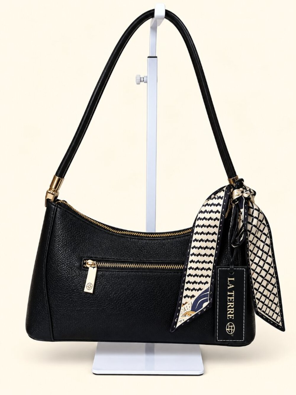 La Terre Black Structured Handbag – New With Tags (6x12x3.5)